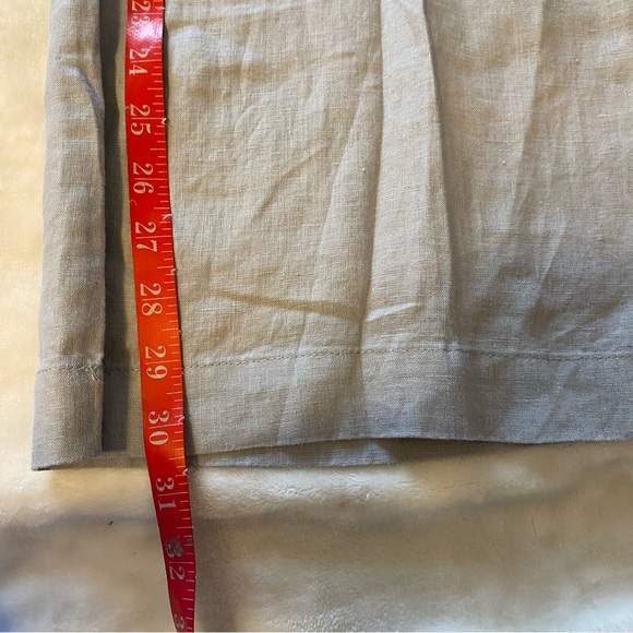 NWT BLUE Saks Fifth Avenue Linen Wide Leg Light Gray Pull On Pants Sz XL - Picture 10 of 11